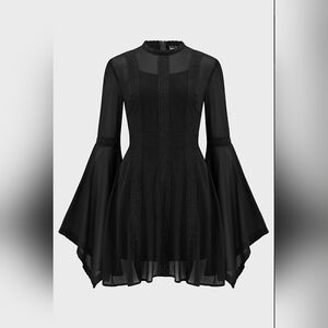 Killstar Black Gothic Long Sleeve Dress